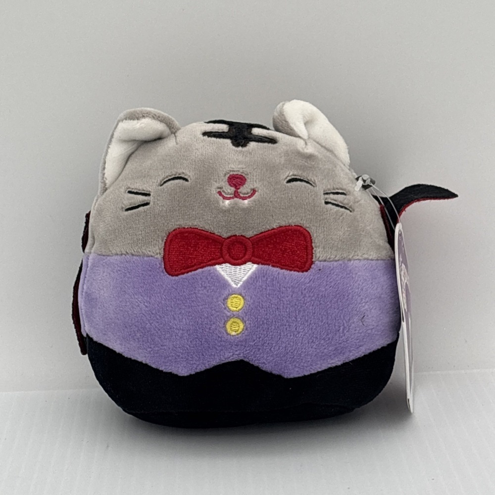Squishmallows Kellytoy 8" TALLY The Vampire Dracula Halloween Cat Plush